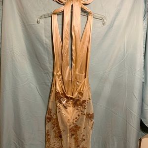 Cute Gold and Cream Dress